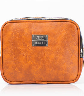 Denri Vanity Pack Bag | Durable Material, Zippered Sections & Loop Handle