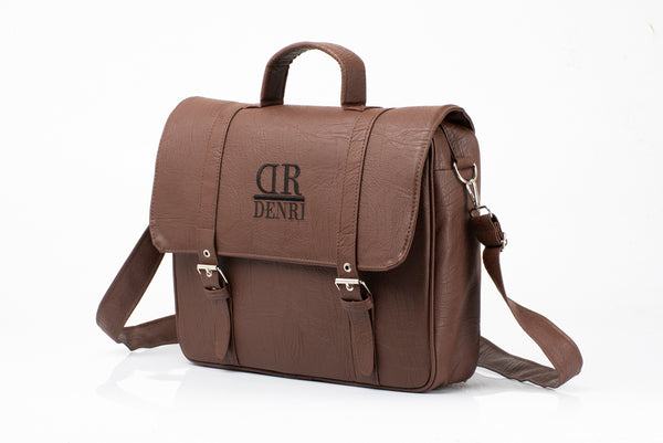 Denri Briefcase Bag |  Zip Main Compartment, Inner Lined Pocket & Detachable Strap