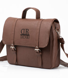 Denri Briefcase Bag |  Zip Main Compartment, Inner Lined Pocket & Detachable Strap