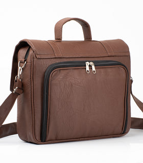 Denri Briefcase Bag |  Zip Main Compartment, Inner Lined Pocket & Detachable Strap