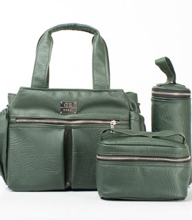 Denri Luca Diaper Bag | Modern, Durable & Water-Resistant Nylon, Bottle Sleeve
