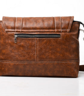 Denri Mystique Briefcase Bag | Faux Leather & Multiple Compartments