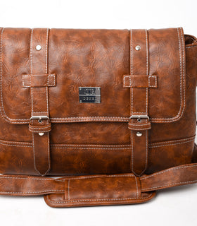 Denri Mystique Briefcase Bag | Faux Leather & Multiple Compartments
