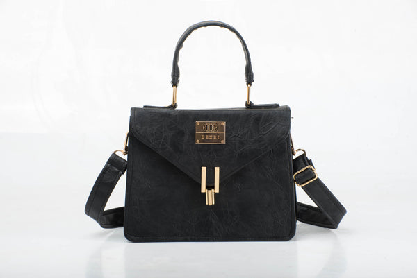 Denri Aurora Handbag | Mini Shoulder & Sling bag | Hand-stitched Leather, Metal Lock Stitch