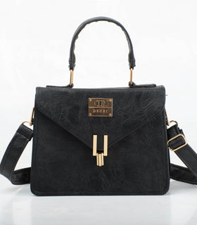 Denri Aurora Handbag | Mini Shoulder & Sling bag | Hand-stitched Leather, Metal Lock Stitch
