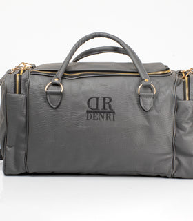 Denri Pocket Travel Bag | Large Leather Duffle | Multiple pockets, Adjustable strap