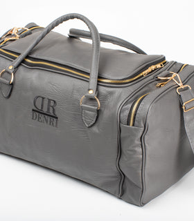Denri Pocket Travel Bag | Large Leather Duffle | Multiple pockets, Adjustable strap