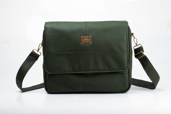 Denri Fayola Messenger Bag | Superior Leather, Laptop Compartment & Multiple Pockets