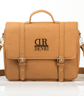 Denri Briefcase Bag |  Zip Main Compartment, Inner Lined Pocket & Detachable Strap