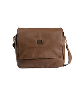 Denri Fayola Messenger Bag | Superior Leather, Laptop Compartment & Multiple Pockets