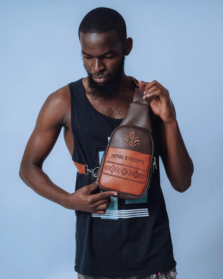 Denri x Manyatta Crossbody Bag | Chest / Crossbody Bag | Urban Travel & Daily Carry | Slim Profile, Ambidextrous Strap & 2 Internal Pockets | Limited-Edition Collaboration