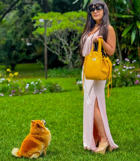 Denri Skye Handbag | Vegan Leather, Hidden Press-Button Closure | Chic & Featherlight