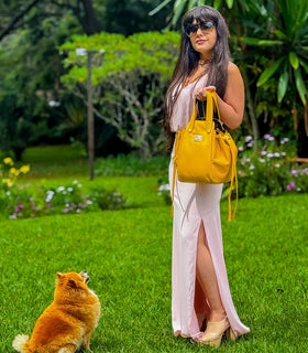 Denri Skye Handbag | Vegan Leather, Hidden Press-Button Closure | Chic & Featherlight