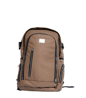Denri Kai Classy Leather Backpack for Men and Women, fits up to 17.5 inch Laptop, heavy duty bag