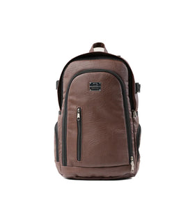 Denri Kai Classy Leather Backpack for Men and Women, fits up to 17.5 inch Laptop, heavy duty bag