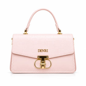 DENRI x KRIS BABY x NAIROFEY La Femme Limited Edition Top Handle Bag | Premium Croc Faux Leather, Gold Hardware