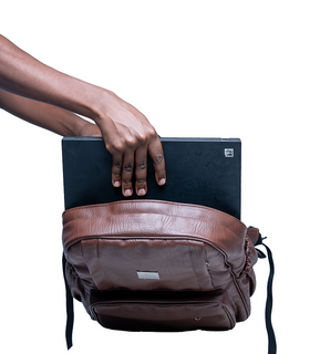 Denri Africa's Prime Men's Brown Laptop Backpack 