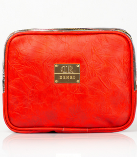 Denri Vanity Pack Bag | Durable Material, Zippered Sections & Loop Handle