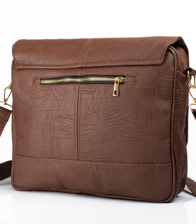 Denri Fayola Messenger Bag | Superior Leather, Laptop Compartment & Multiple Pockets