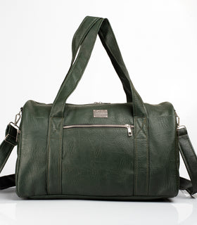 Denri Fabela Travel Bag | Leather Duffel Bag | Grab handles, Multiple pockets