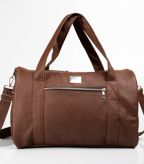 Denri Fabela Travel Bag | Leather Duffel Bag | Grab handles, Multiple pockets