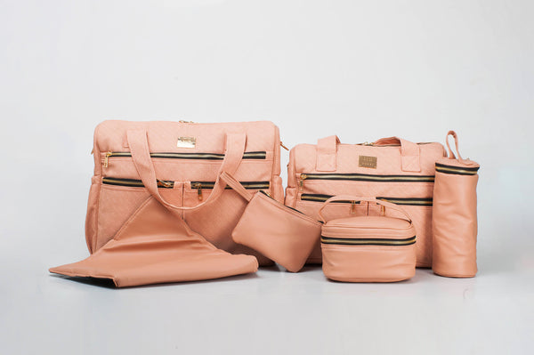 Denri Pattern Baby Bag | Stylish, Waterproof Exterior & Multi-Pocket Design