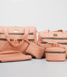 Denri Pattern Baby Bag | Stylish, Waterproof Exterior & Multi-Pocket Design