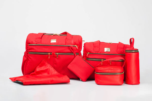 Denri Pattern Baby Bag | Stylish, Waterproof Exterior & Multi-Pocket Design