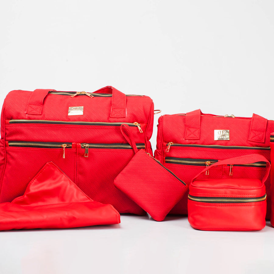 Denri Pattern Baby Bag | Stylish, Waterproof Exterior & Multi-Pocket Design