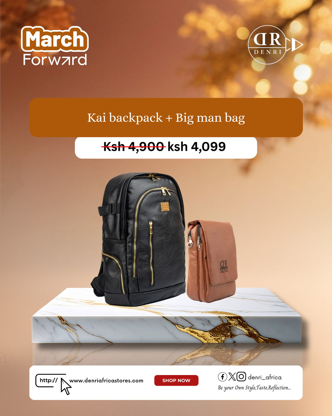 Denri Kai Backpack + Big Man Bag