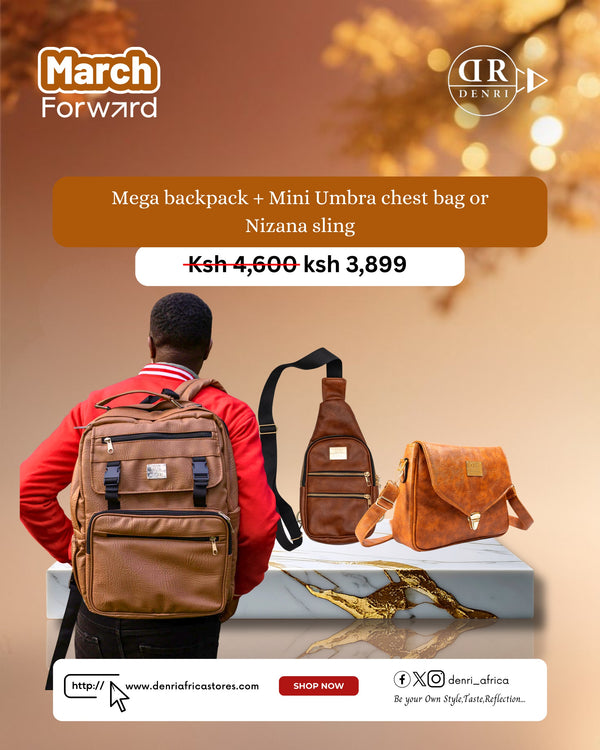 Denri Mega Backpack + Mini Umbra Chest Bag or Nizana Sling