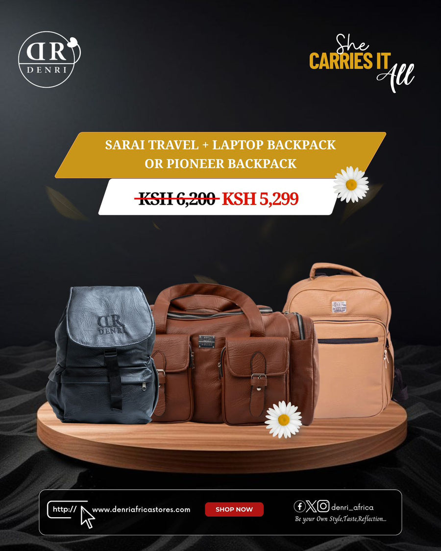 Sarai Travel + Laptop Backpack or Pioneer Backpack