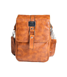 Denri Zane Man Bag | Premium Material, 3 External Zip Pockets & Adjustable Strap