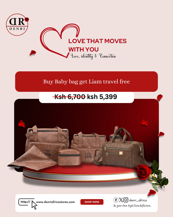 Buy Denri Baby Bag and get Liam travel bag for free