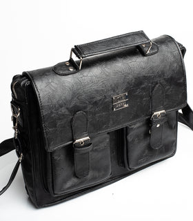 Denri Feroz Briefcase Bag | Premium Material, Zip Closure & Chain Detail