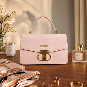 DENRI x KRIS BABY x NAIROFEY La Femme Limited Edition Top Handle Bag | Premium Croc Faux Leather, Gold Hardware