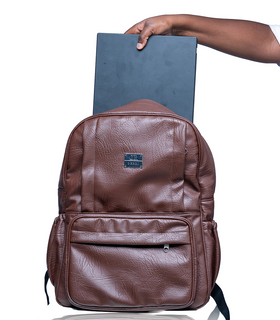 Denri Africa's Prime Men's Brown Laptop Backpack made with Quality Leather