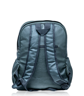 Denri Africa's Prime Men's Backpack in Quality Gray/Green Leather with reinforced straps