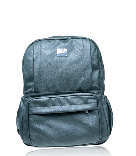 Denri Africa's Prime Men's Backpack in Quality Gray/Green Leather 