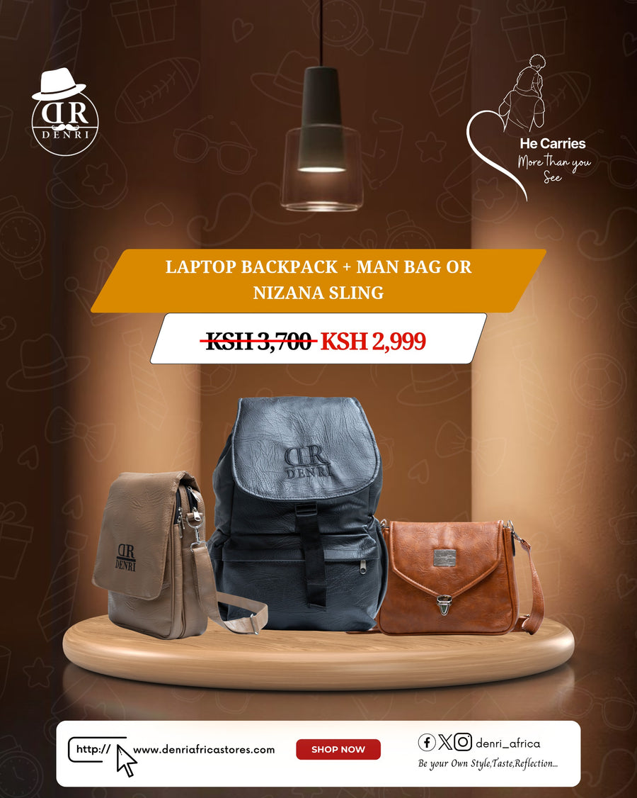 Laptop Backpack + Man Bag or Nizana Sling