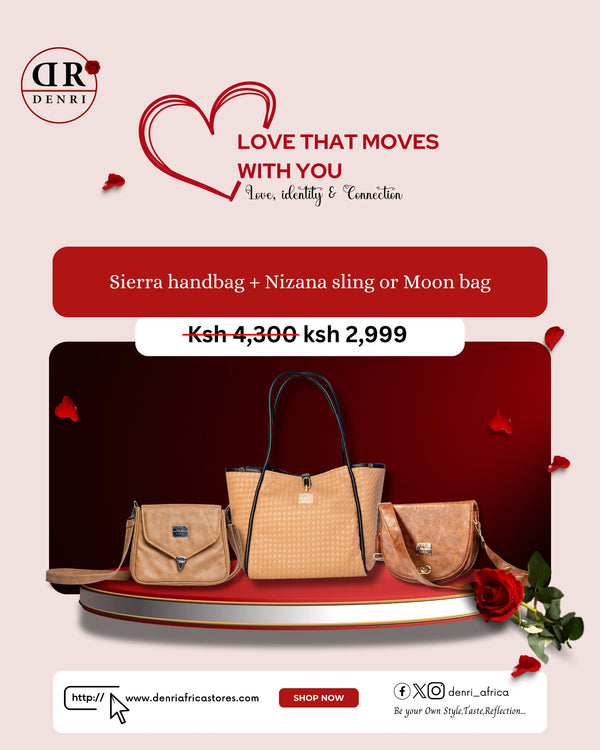 Denri Sierra Handbag + Nizana sling bag or Moon sling bag