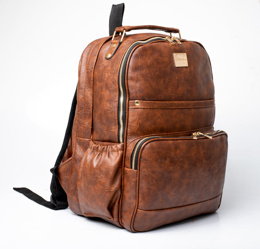 Denri Remi Leather Laptop Backpack, classy design laptop bag, fit's up to 16-inch laptop