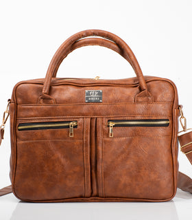 Denri Satchel Laptop Bag | Laptop Sleeve, Multi-Pocket Design & Snap Closure