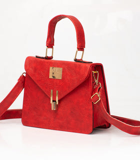 Denri Aurora Handbag | Mini Shoulder & Sling bag | Hand-stitched Leather, Metal Lock Stitch
