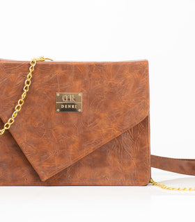 Denri Avana Sling Bag | Vegan Leather Tote | Secure Flap & Internal Pocket