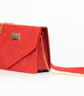 Denri Avana Sling Bag | Vegan Leather Tote | Secure Flap & Internal Pocket